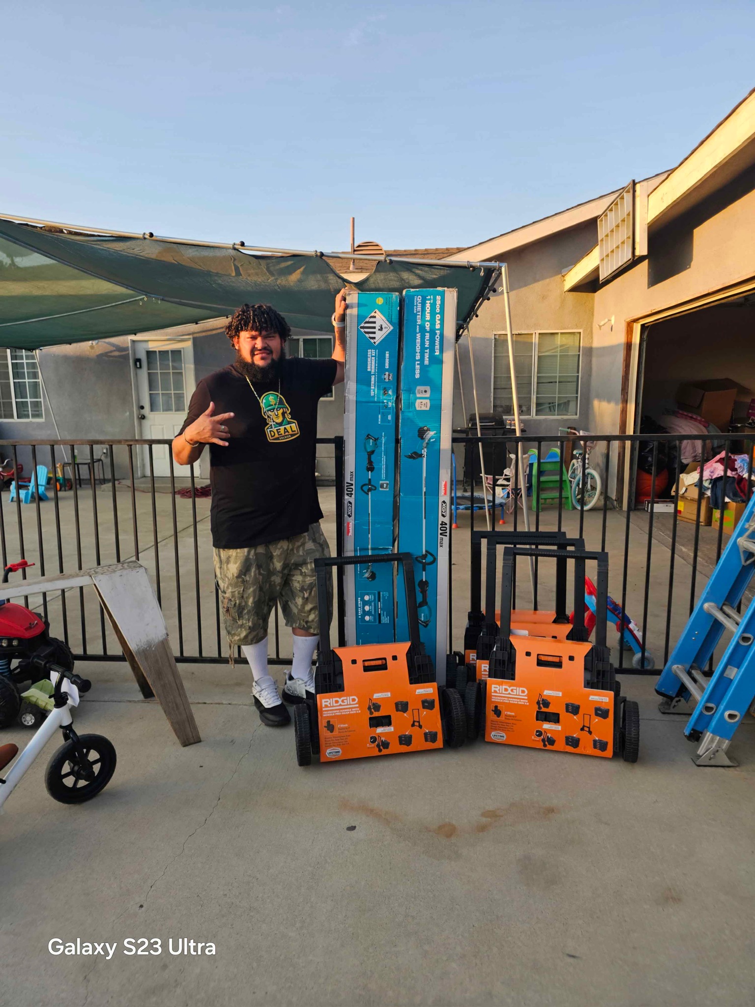 Deal Soldier member with a stack of clearance finds