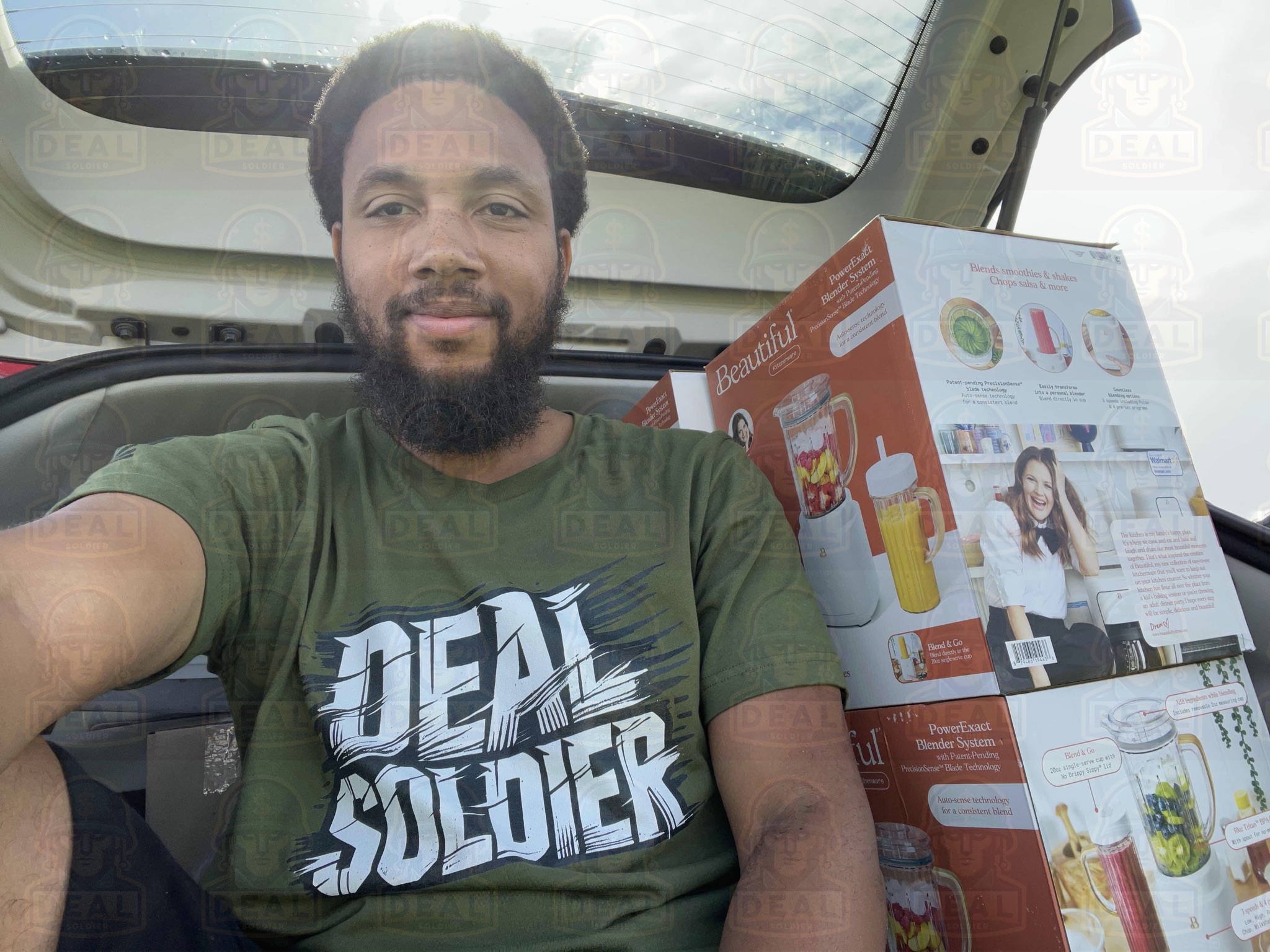 Deal Soldier member in a Deal Soldier shirt with a big clearance find
