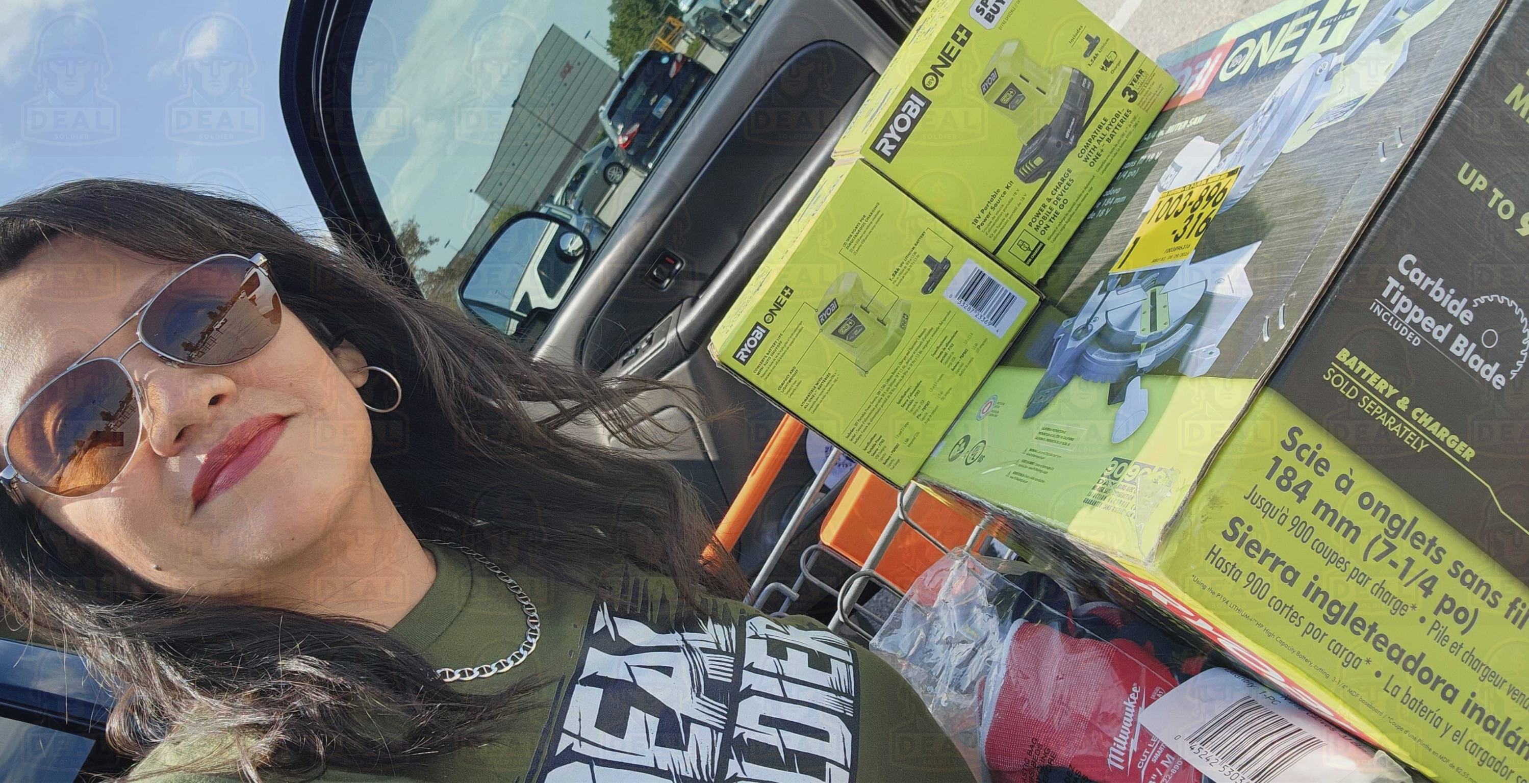 Deal Soldier member with a car full of tool deals