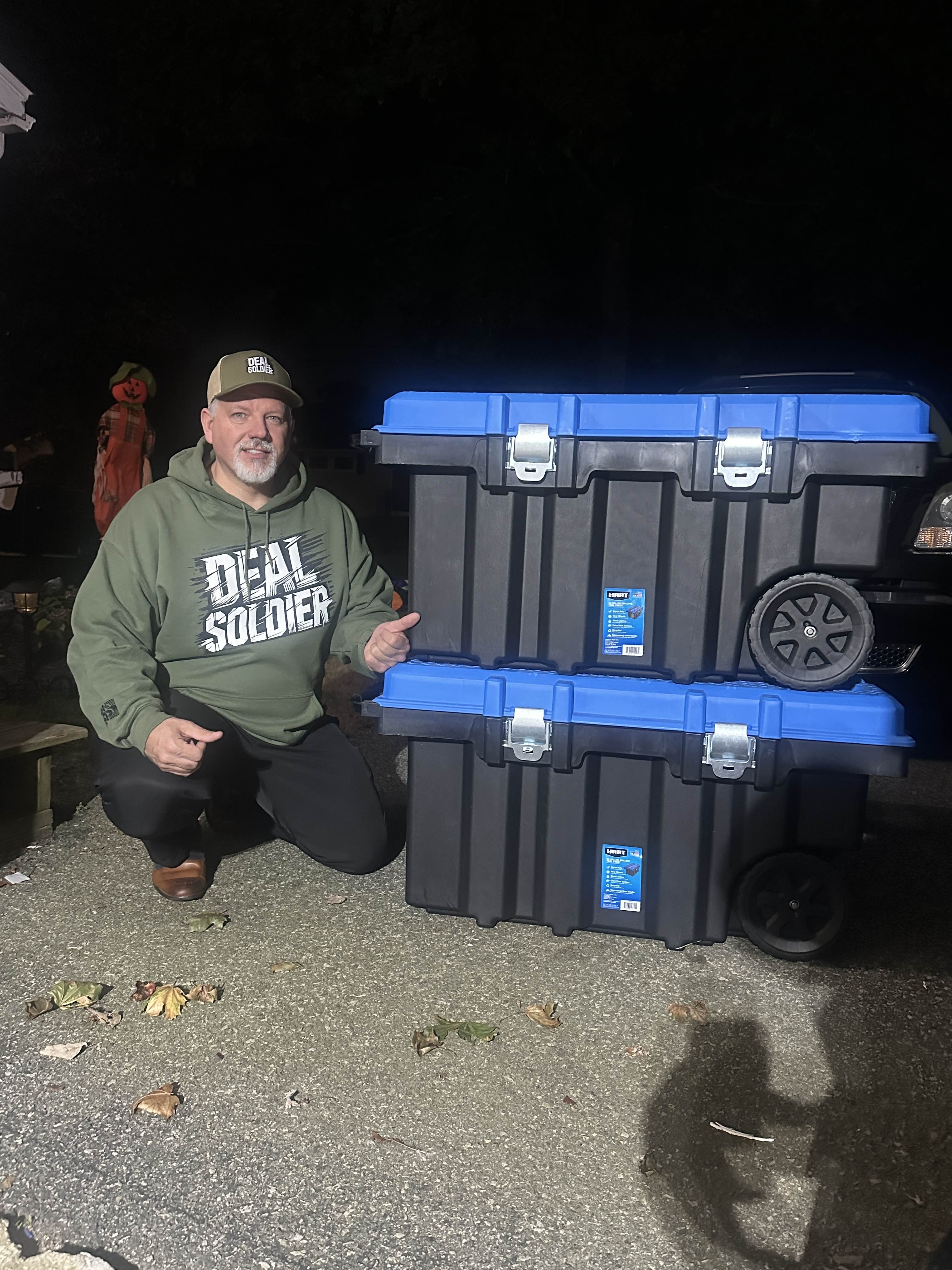 Deal Soldier member with a haul of Husky rolling tool boxes from a Walmart clearance run.